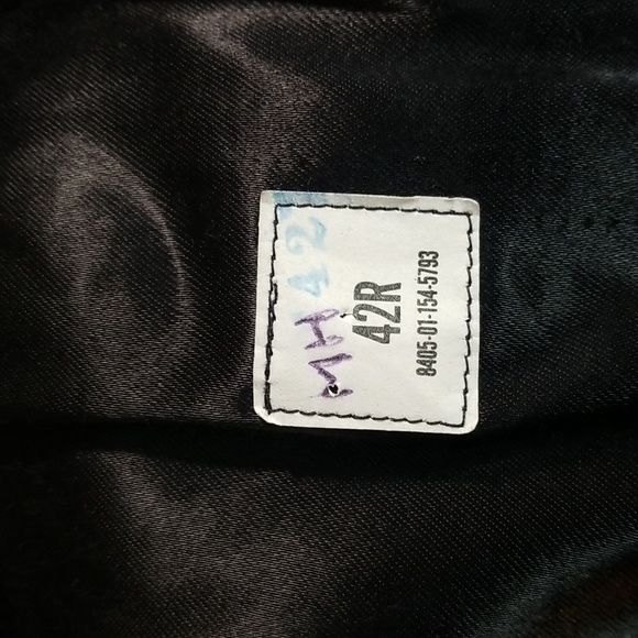 Sterlingwear of Boston Inc. men sz 42 100% wool pea coat black nautical buttons - Picture 11 of 12